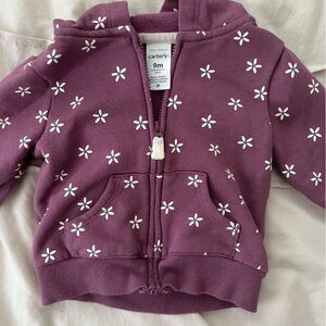Carters 9m zip up sweater